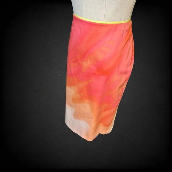 NWT Elie Tahari ‘Penelope’ Watercolor Pencil Skirt in “Crushed Coral” Size 12 - Picture 7 of 14